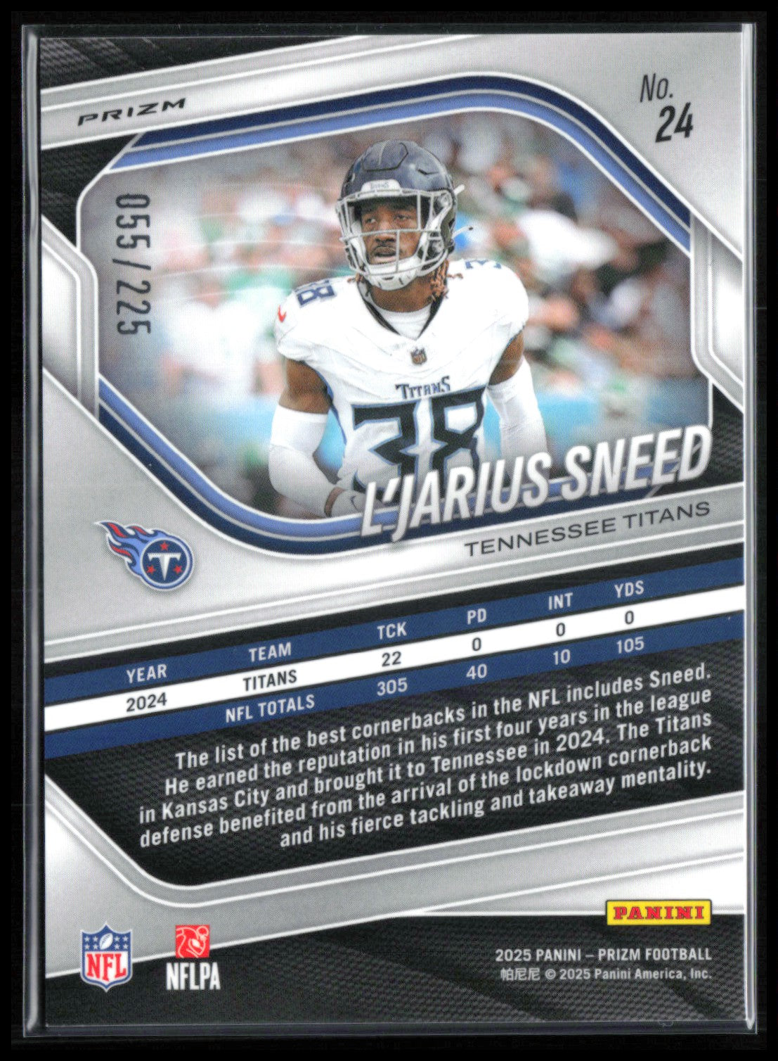 L'Jarius Sneed Purple Ice /225