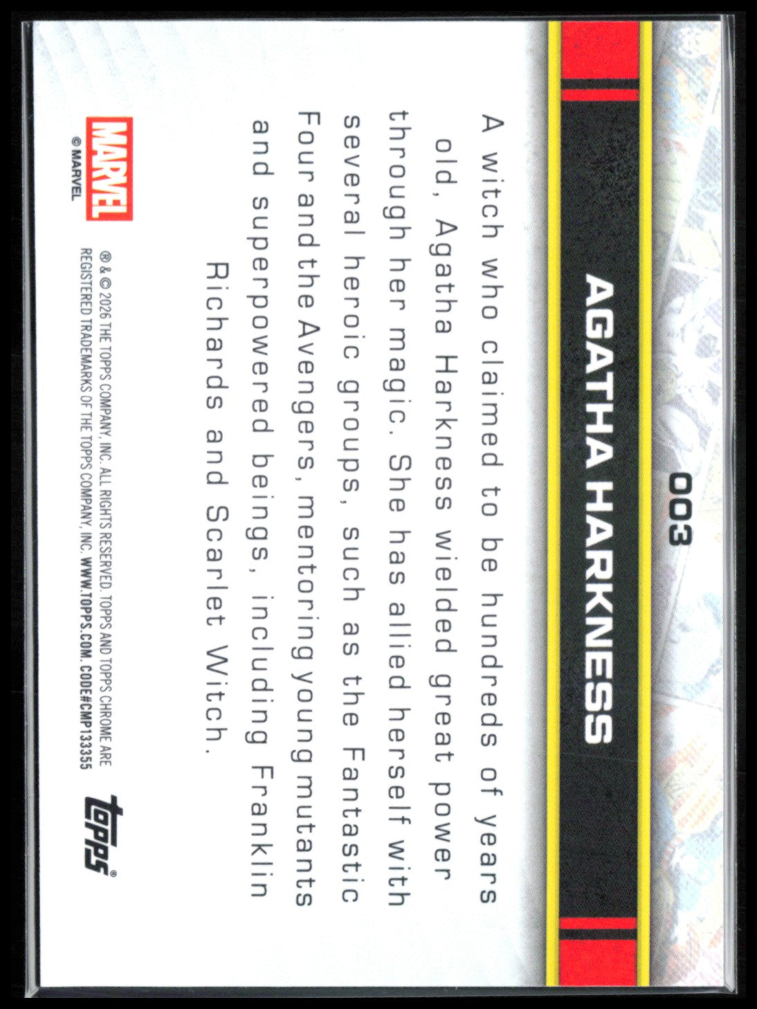 Agatha Harkness 2026 Marvel Topps Chrome