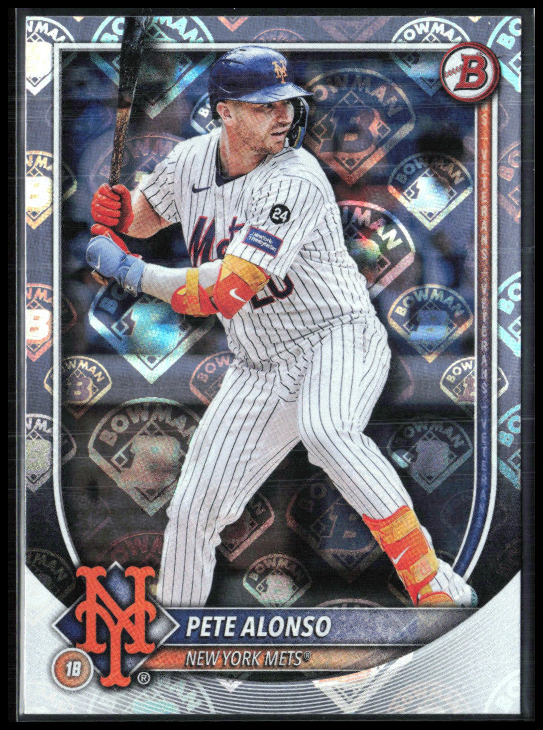 Pete Alonso Bowman Retro Logo Parallel
