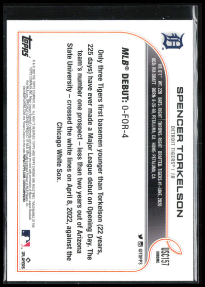 Spencer Torkelson RC Purple Refractor Debut
