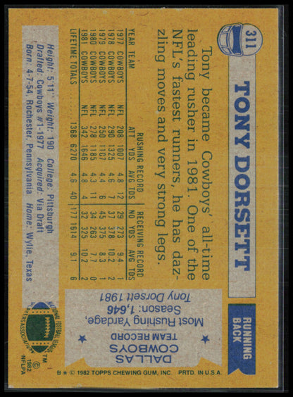 Tony Dorsett 1992 Topps