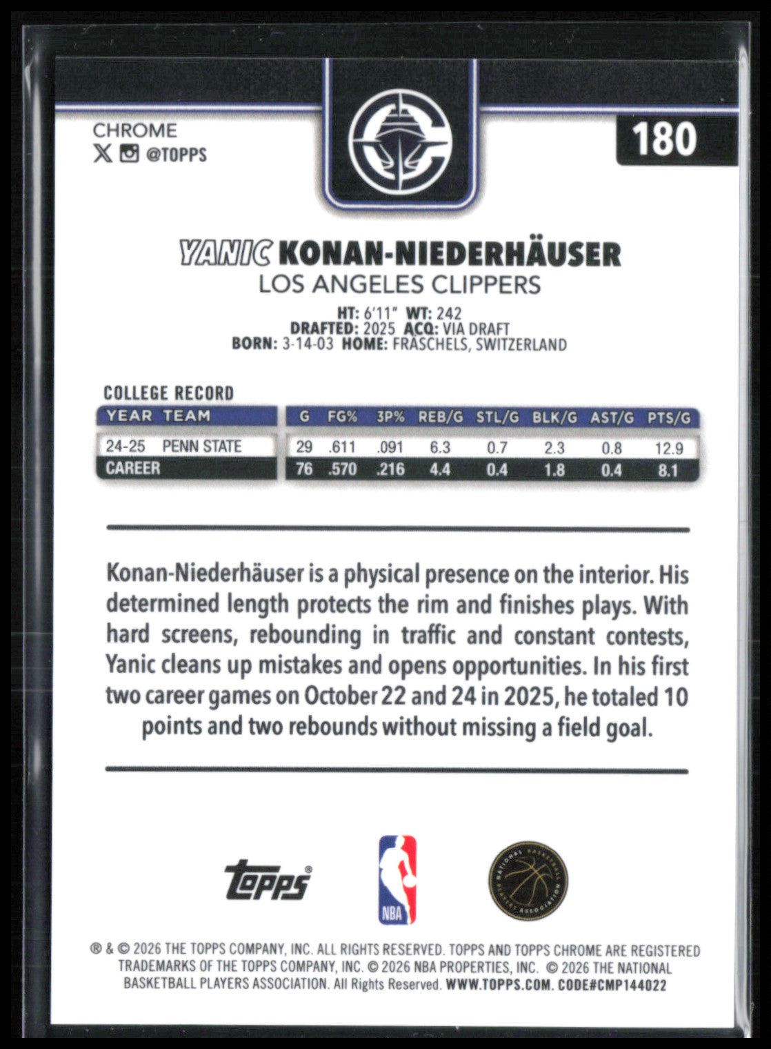 Yanic Konan-Niederhauser RC Purple Raywave /75