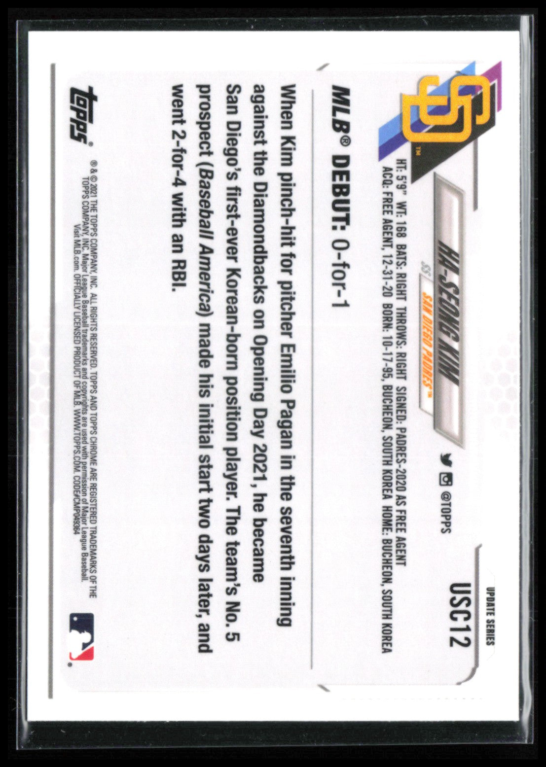Ha-Seong Kim RC Purple