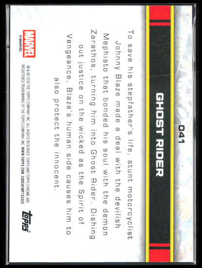 Ghost Rider 2026 Marvel Topps Chrome