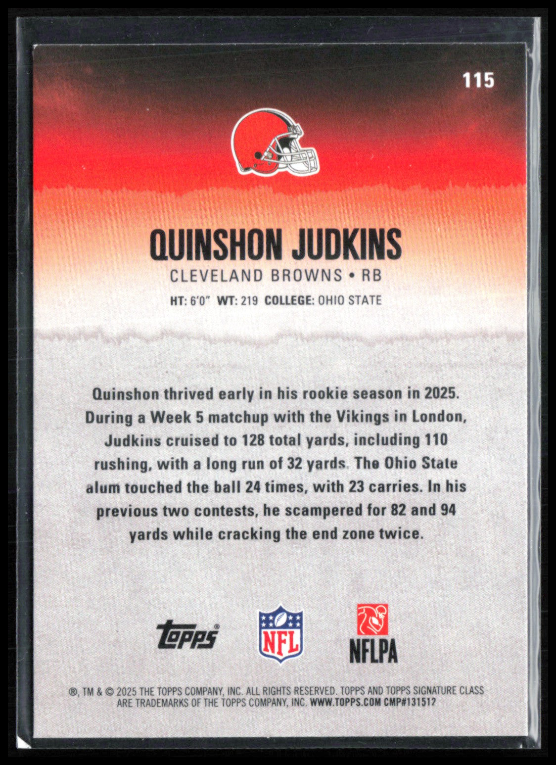 Quinshon Judkins RC Yellow