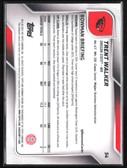 Trent Walker 1st Bowman Sapphire