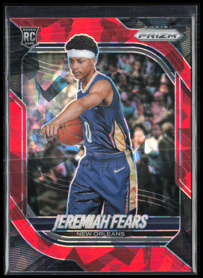Jeremiah Fears RC Red Cracked Ice 2025-26 Prizm