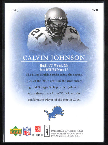 Calvin Johnson Freshman Phenoms 2007 UD First Edition