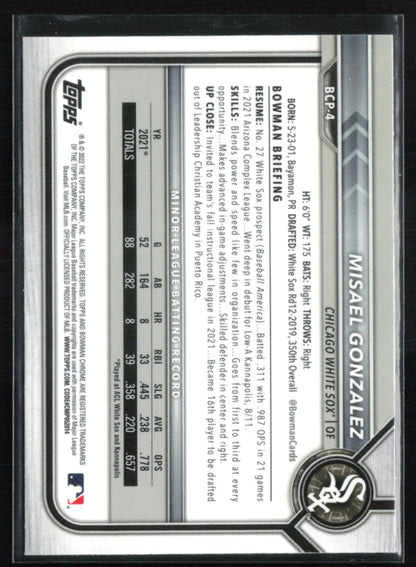 Misael Gonzalez 1st Bowman Mojo