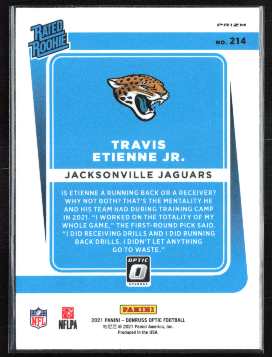 Travis Etienne Jr. RC Rated Rookie Pink Holo