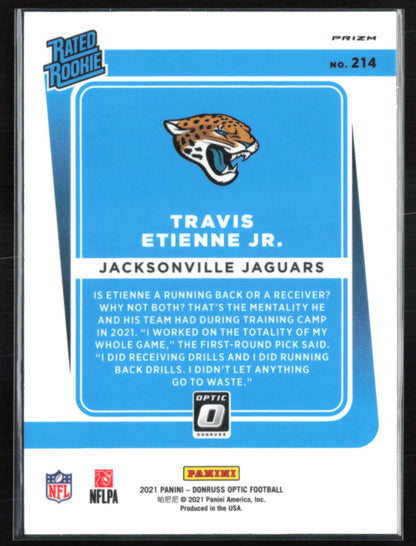 Travis Etienne Jr. RC Rated Rookie Pink Holo