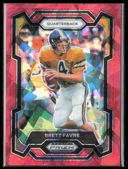 Brett Favre Red Cracked Ice
