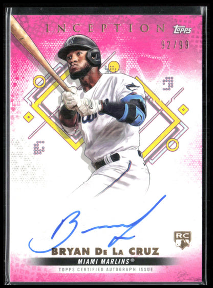 Bryan De La Cruz RC Auto /99 Pink 2022 Topps Inception