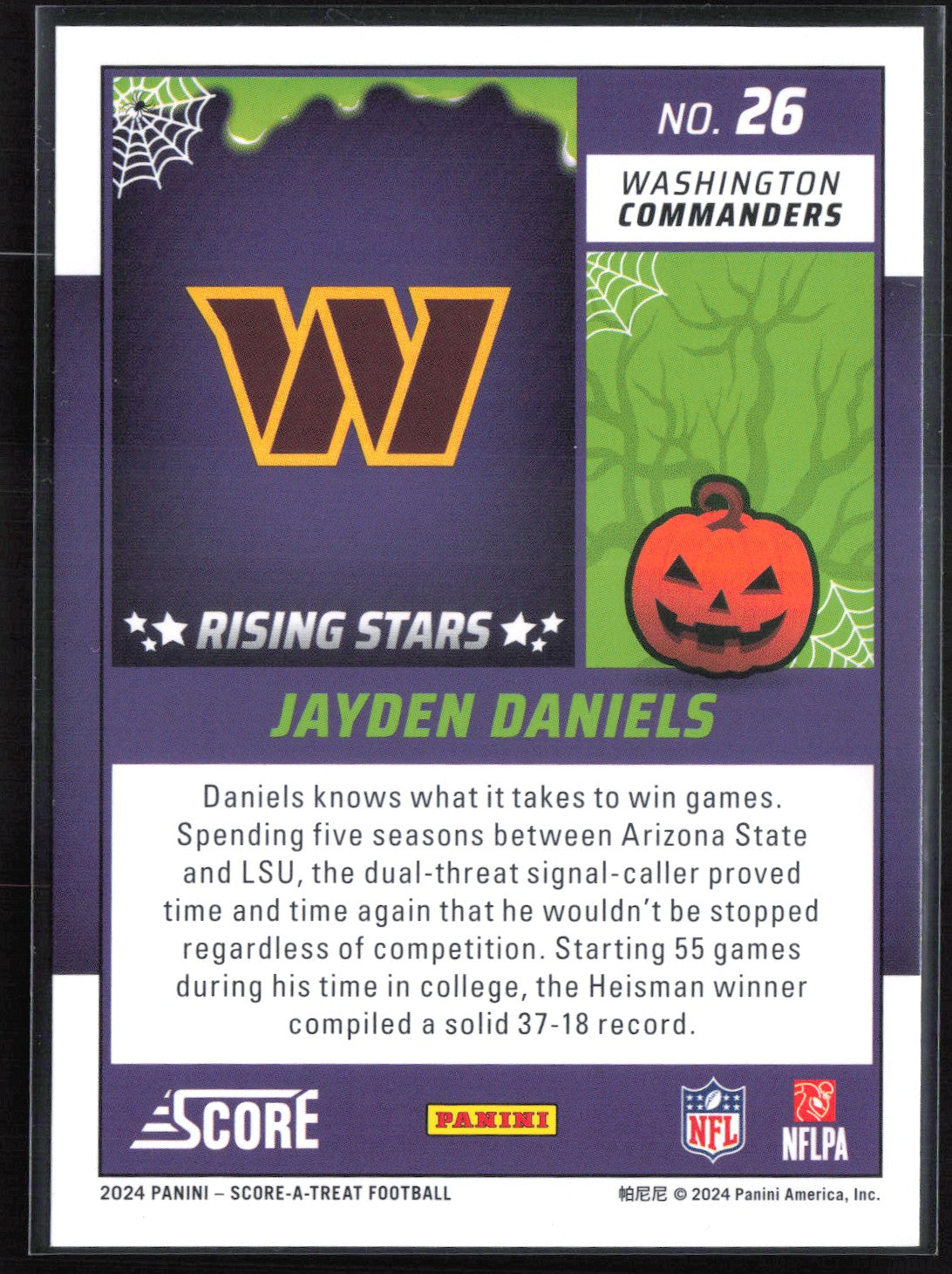 Jayden Daniels RC Bats Parallel