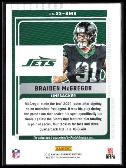 Braiden McGregor Auto 2025 Donruss