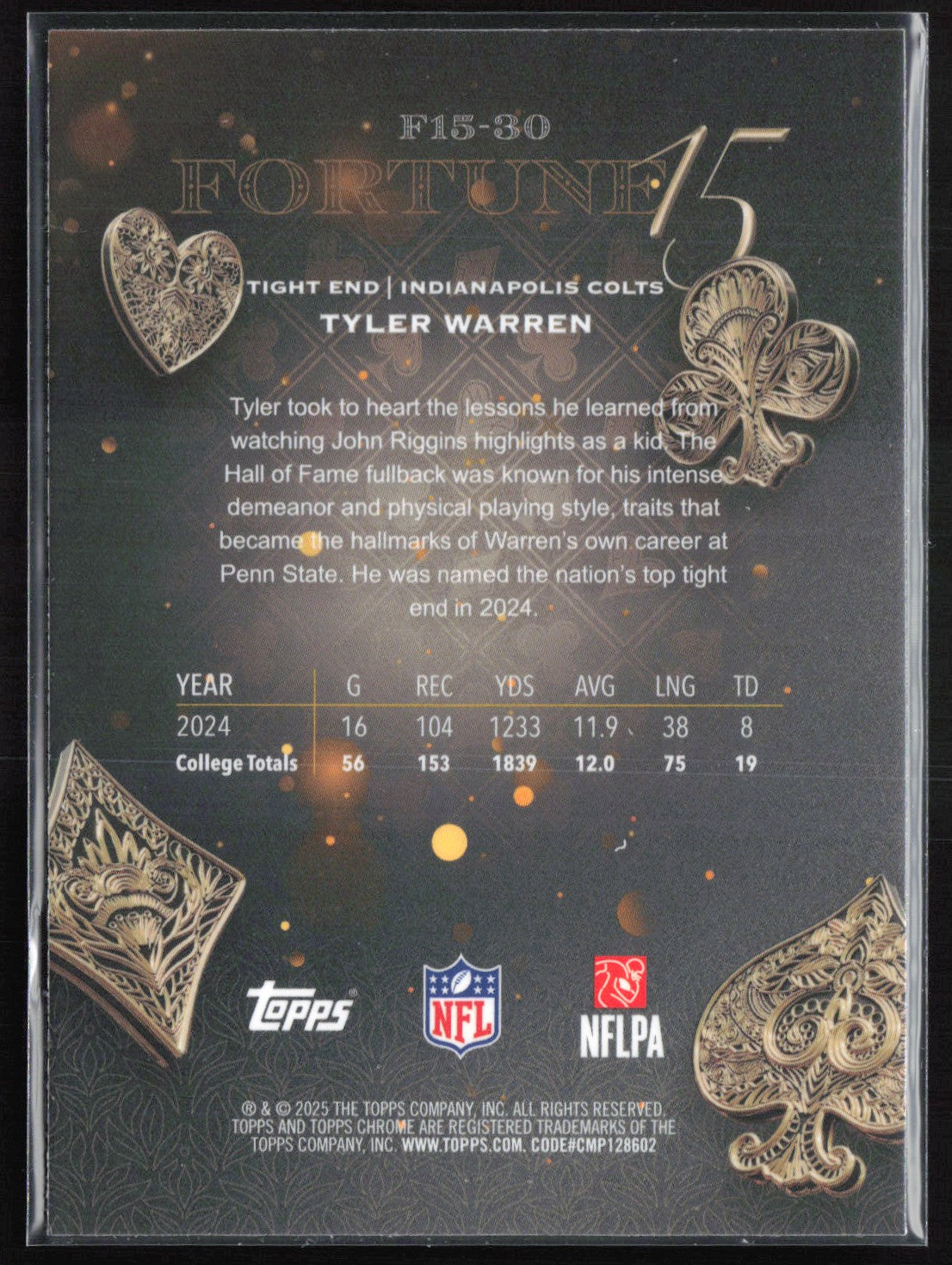 Tyler Warren RC Fortune 15