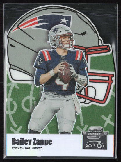 Bailey Zappe Xs and Os 2022 Contenders Optic Die-Cut