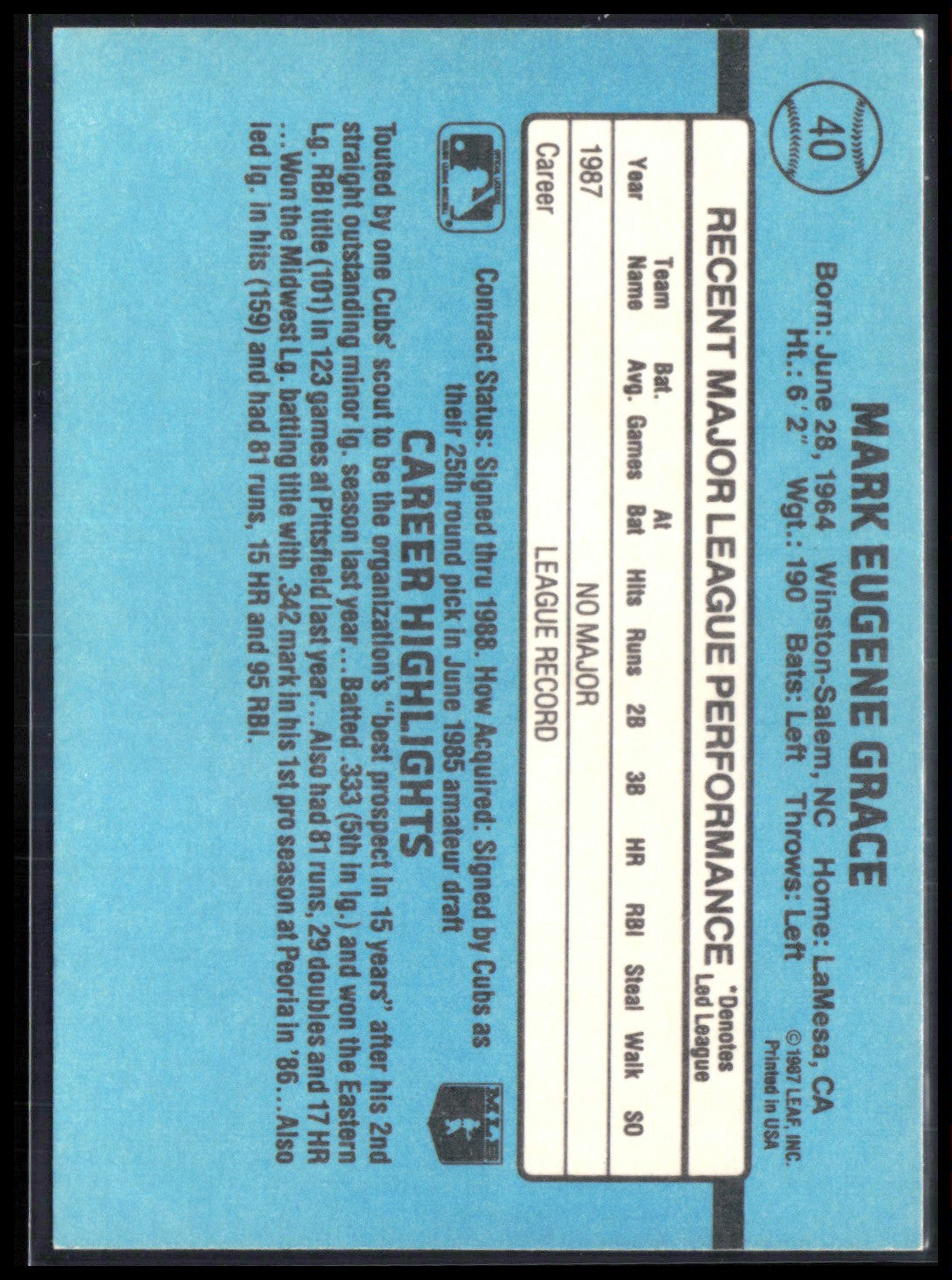 Mark Grace RC