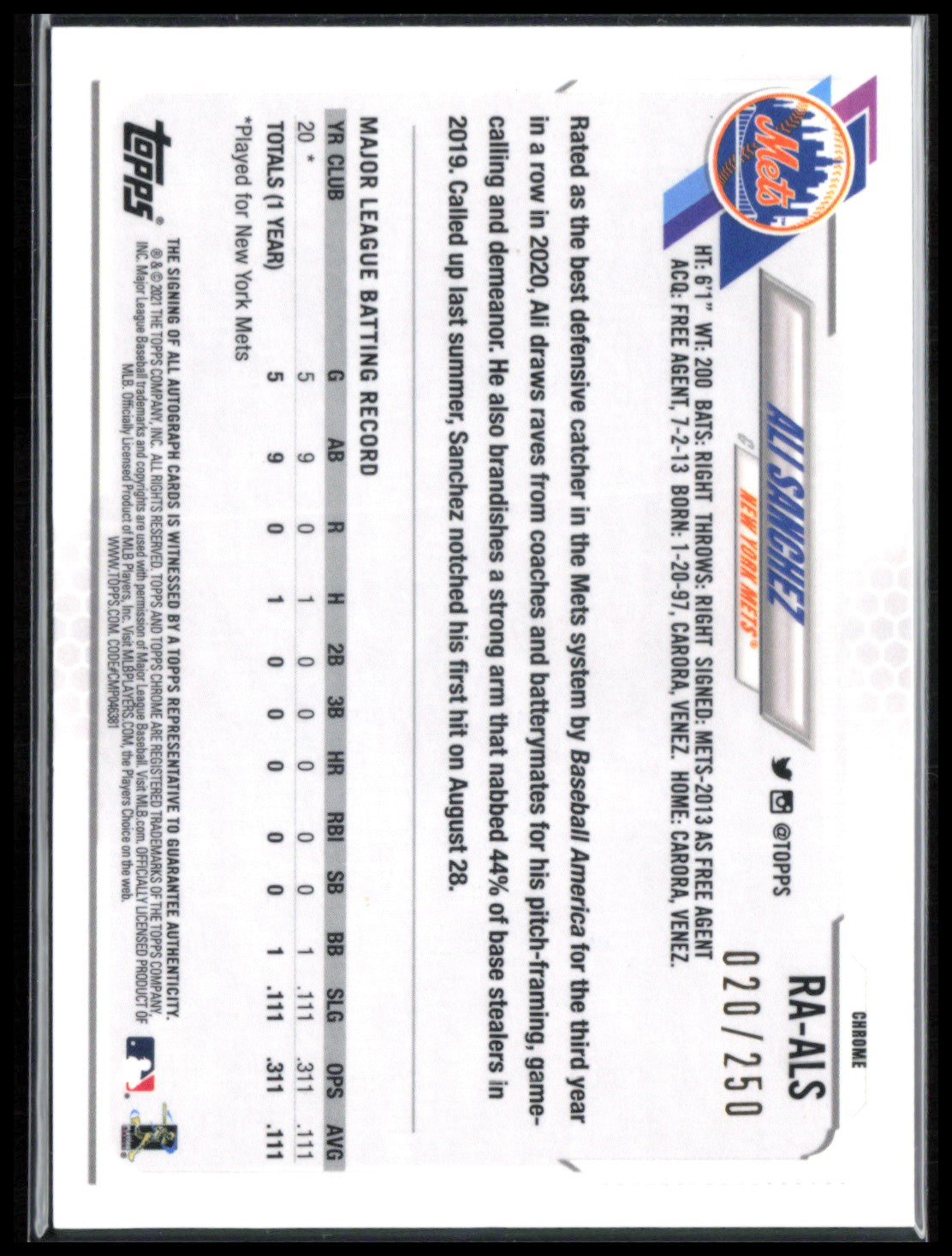 Ali Sanchez RC Auto /250