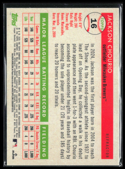 Jackson Chourio Refractor