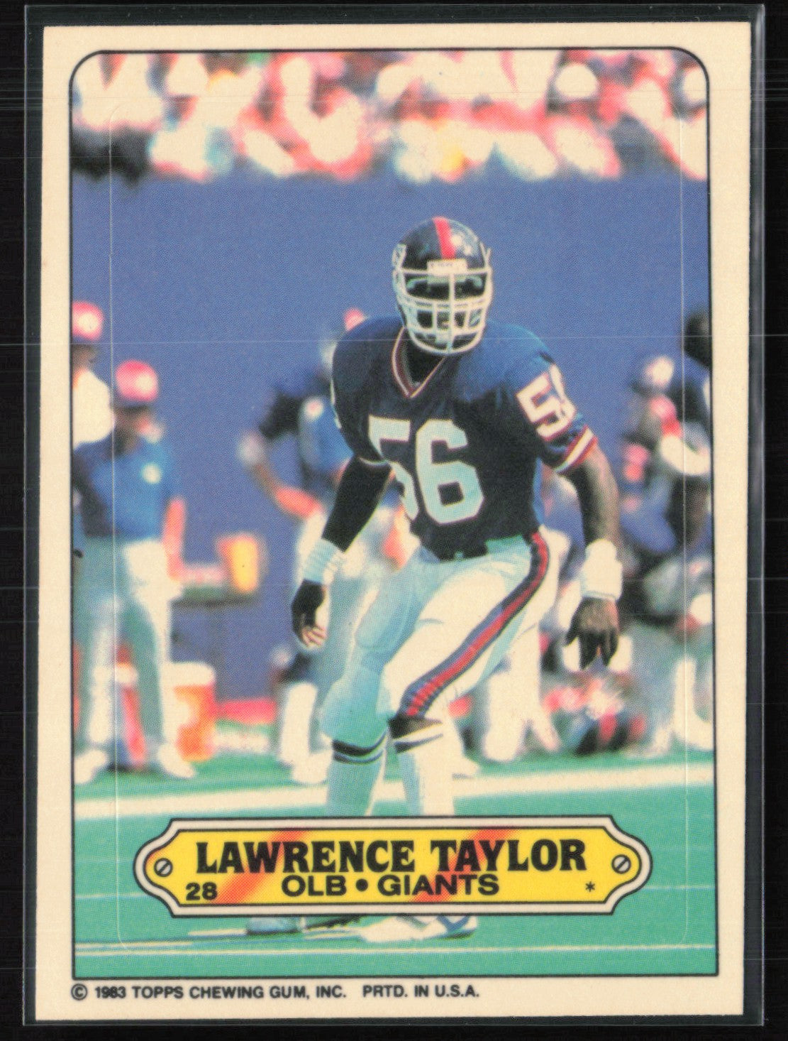 Lawrence Taylor Sticker 1983 Topps