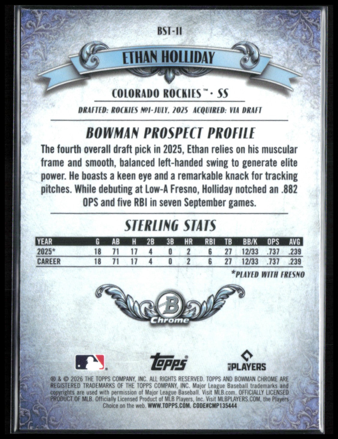 Ethan Holliday Bowman Sterling