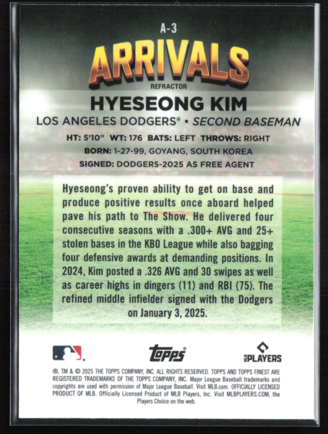 Hyeseong Kim RC Arrivals