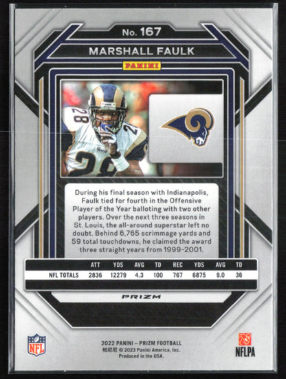 Marshall Faulk Silver Prizm