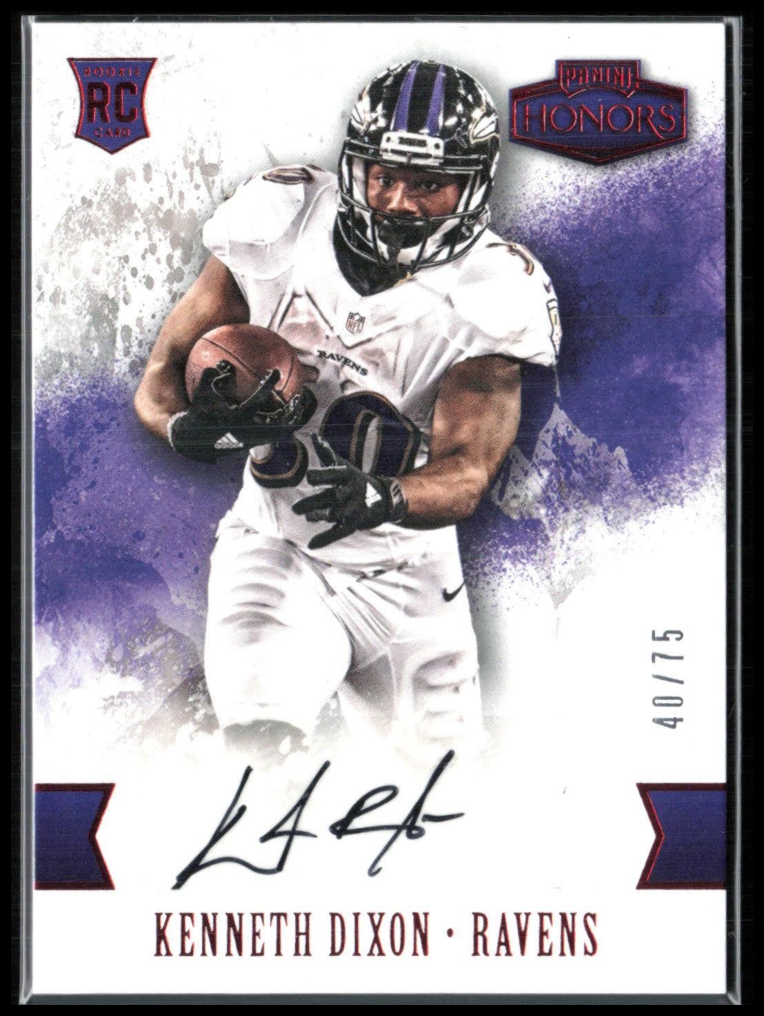 Kenneth Dixon RC Auto /75 2016 Panini Honors