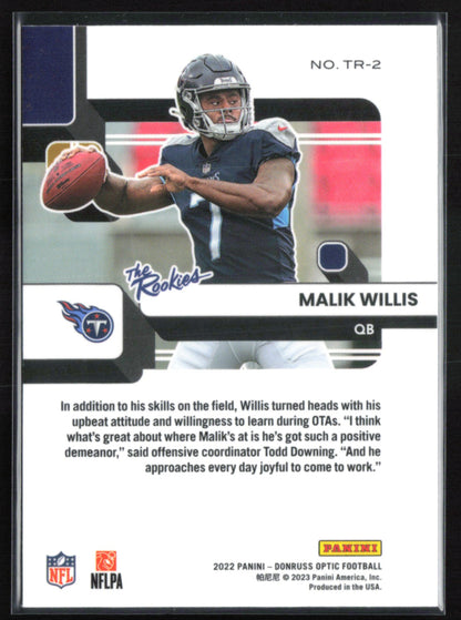 Malik Willis RC The Rookies