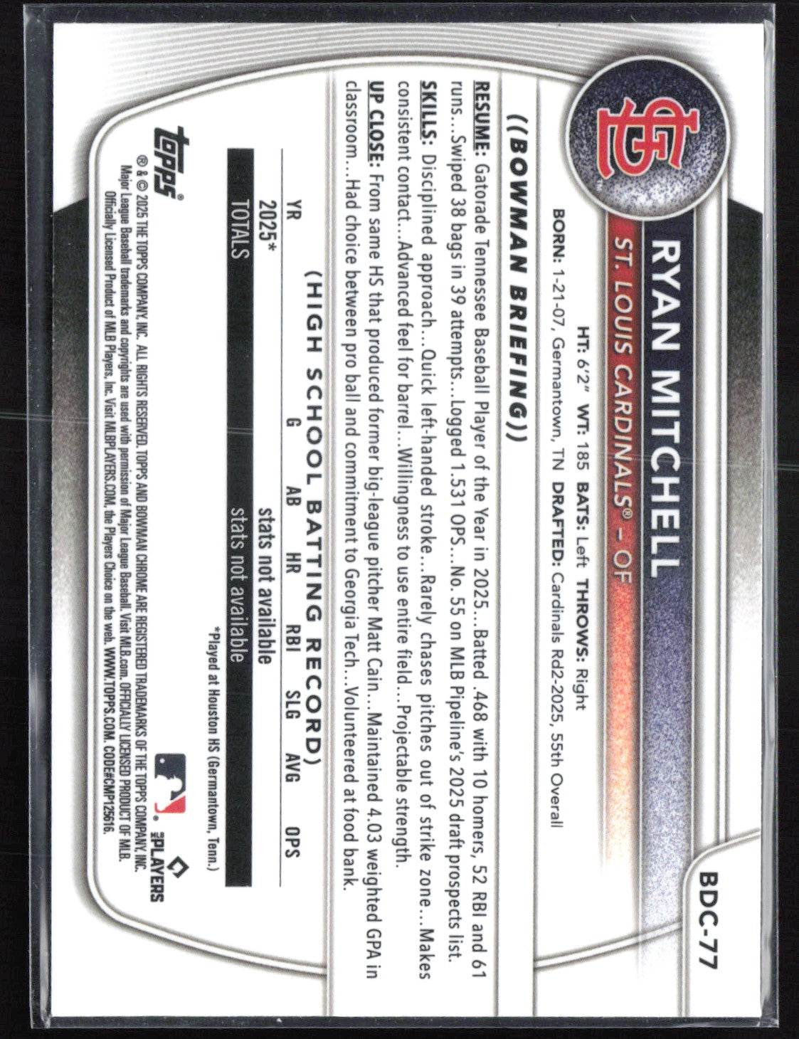 Ryan Mitchell 1st Bowman Mojo