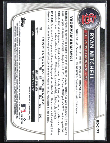 Ryan Mitchell 1st Bowman Mojo