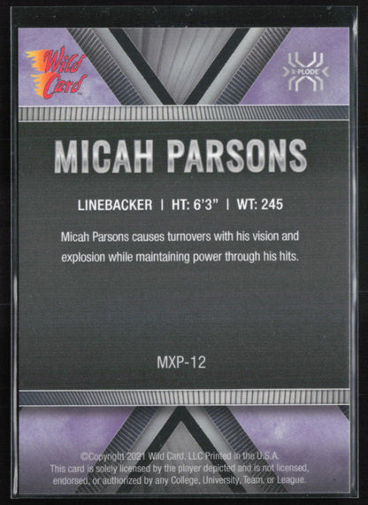 Micah Parsons Purple X-Plode