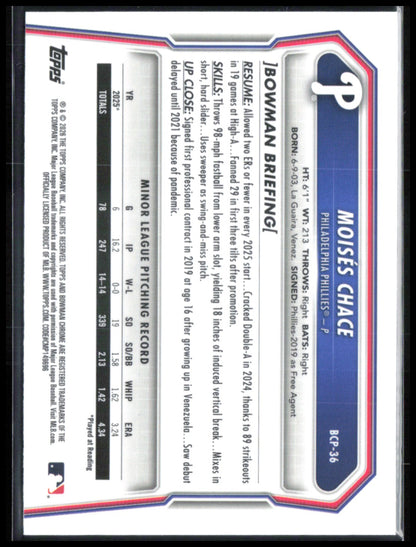 Moises Chace 1st Bowman Mojo