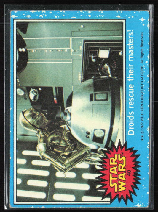 Droids recsue their masters! 1977 Topps Star Wars
