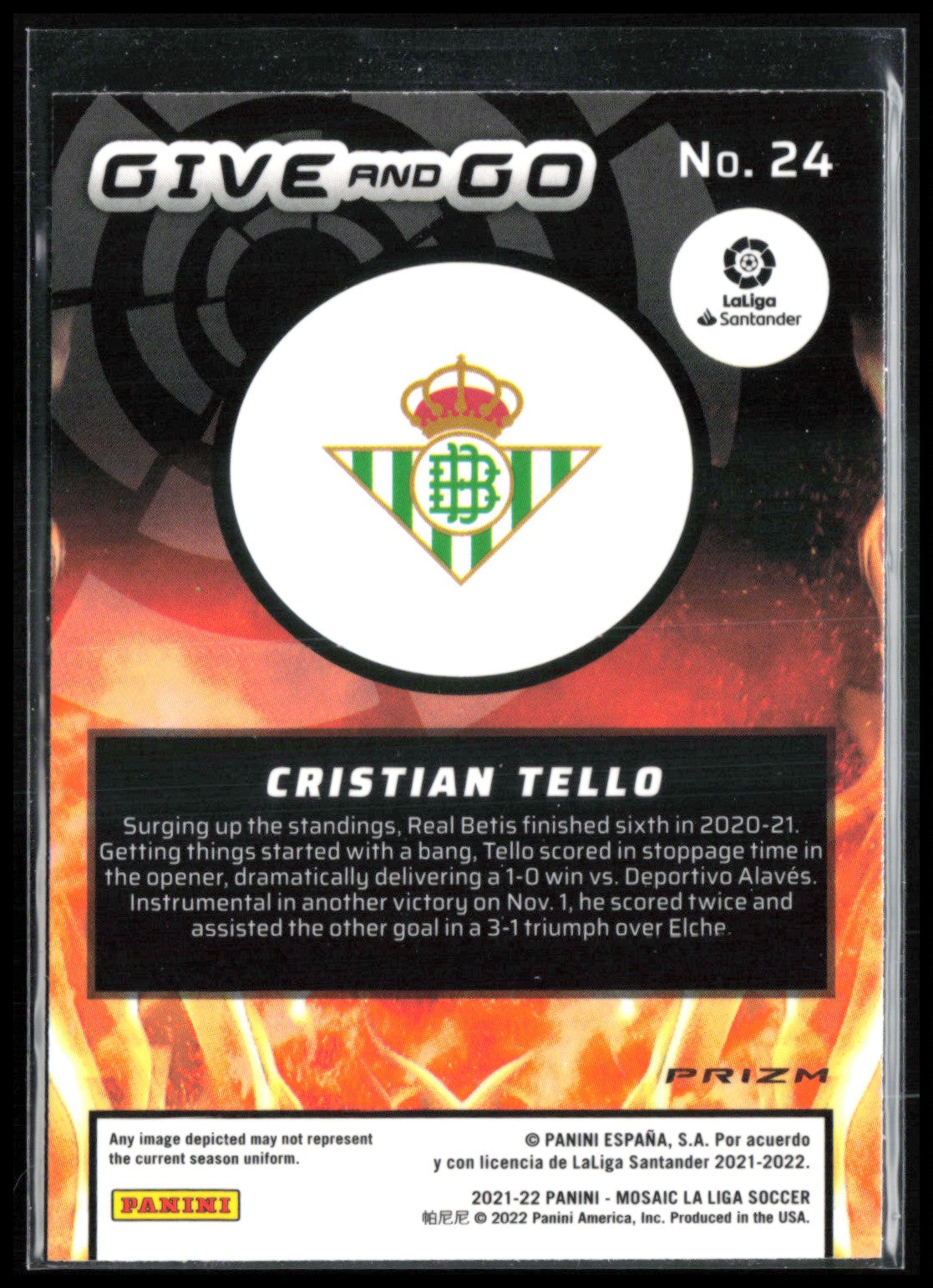 Cristian Tello Mosaic Prizm