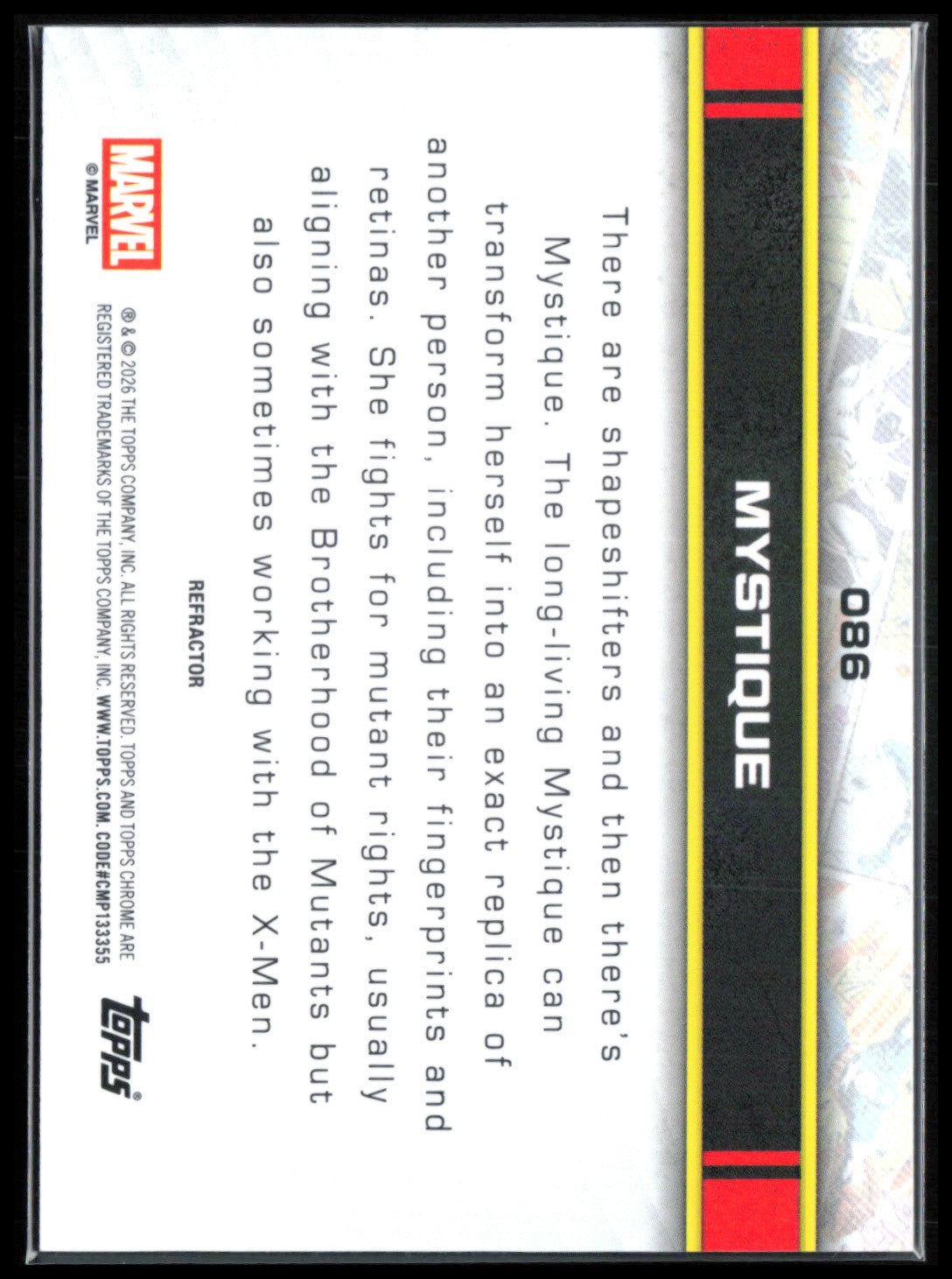 Mystique Refractor 2026 Marvel Topps Chrome