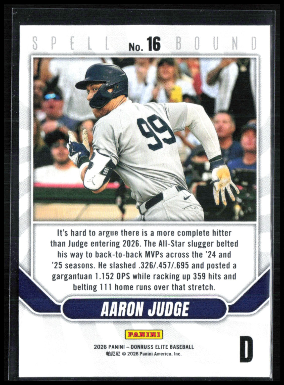 Aaron Judge Spellbound D 2026 Elite