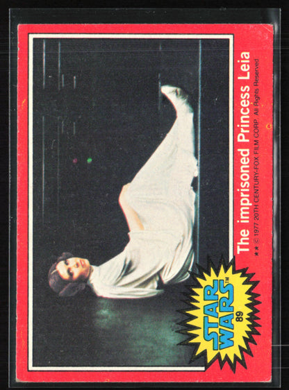 The imprisoned Princess Leia 1977 Topps Star Wars