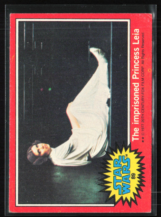 The imprisoned Princess Leia 1977 Topps Star Wars