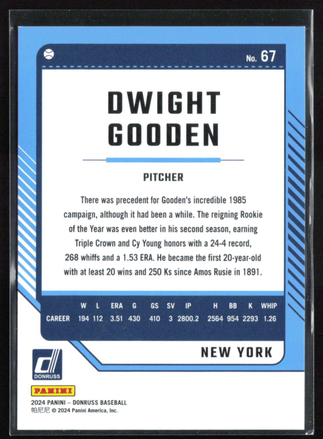 Dwight Gooden Blue /149