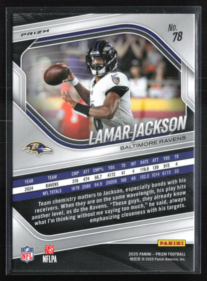 Lamar Jackson Purple Pulsar 2025 Prizm