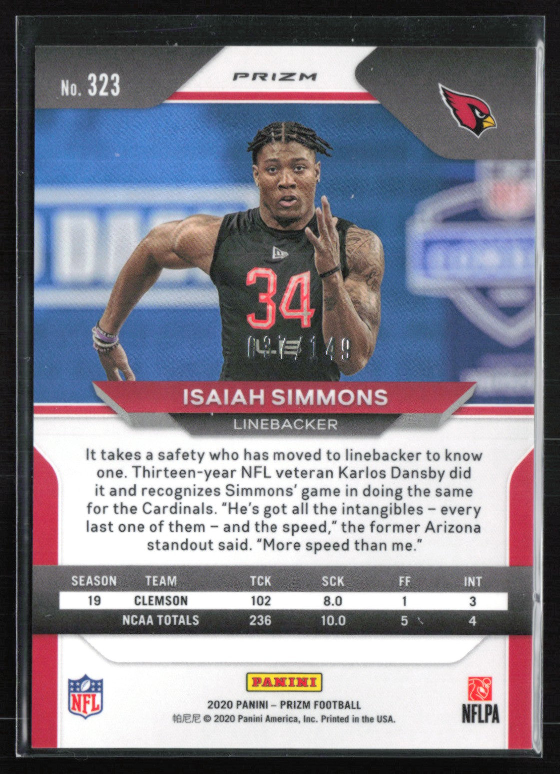 Isaiah Simmons RC Red Wave /149