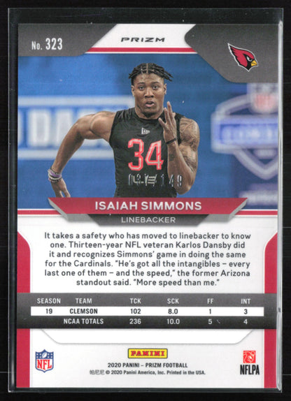 Isaiah Simmons RC Red Wave /149