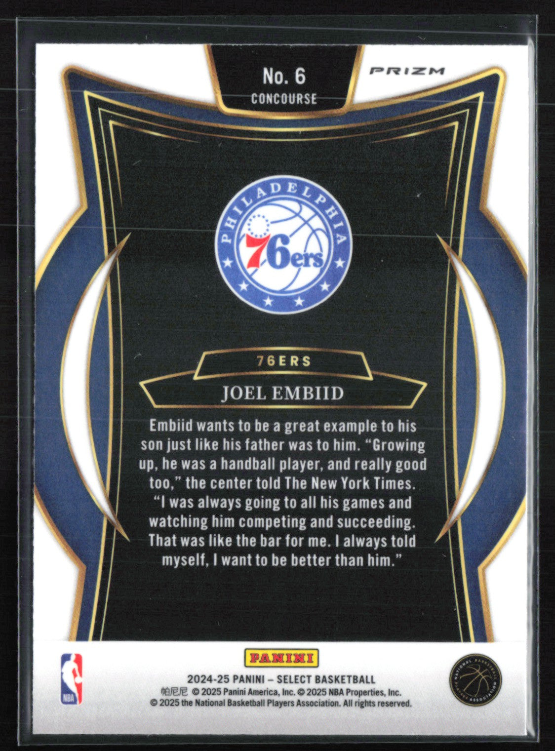 Joel Embiid  Tri-Color Prizm