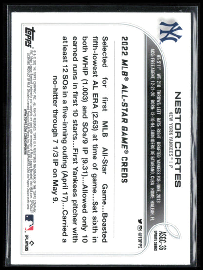 Nestor Cortes ASG Refractor