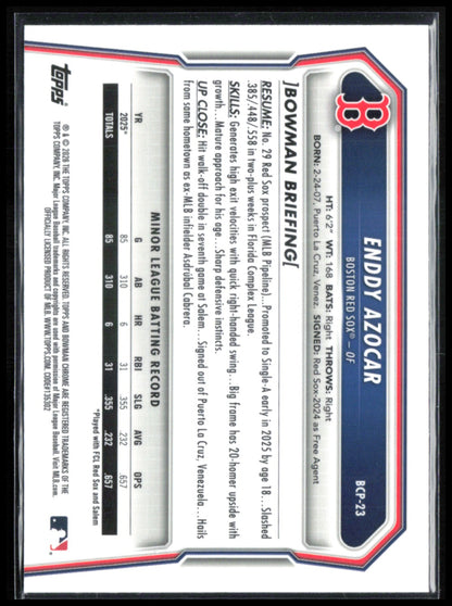 Enddy Azocar 1st Bowman Chrome