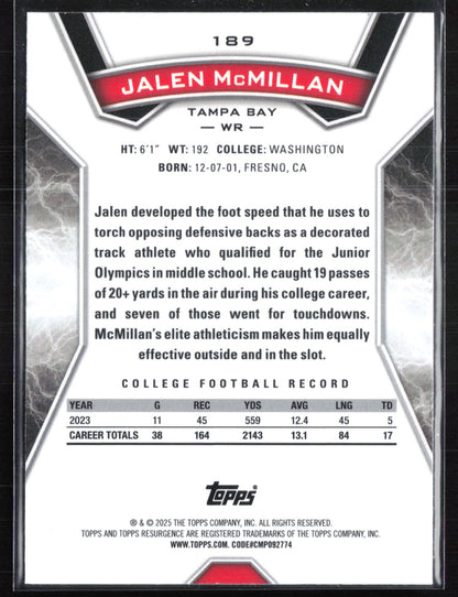 Jalen McMillan RC Prism