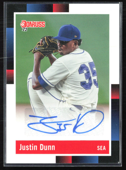 Justin Dunn Auto 2022 Donruss