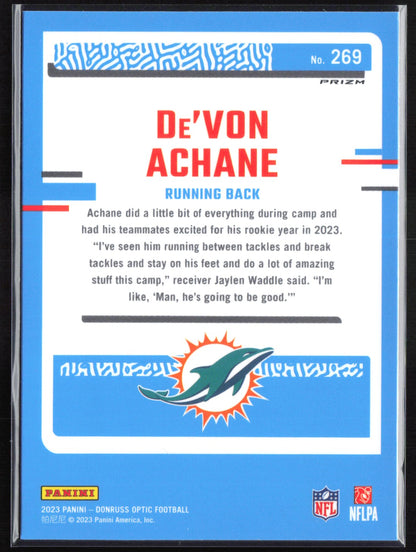De'Von Achane RC Rocket Emoji SP 2023 Optic